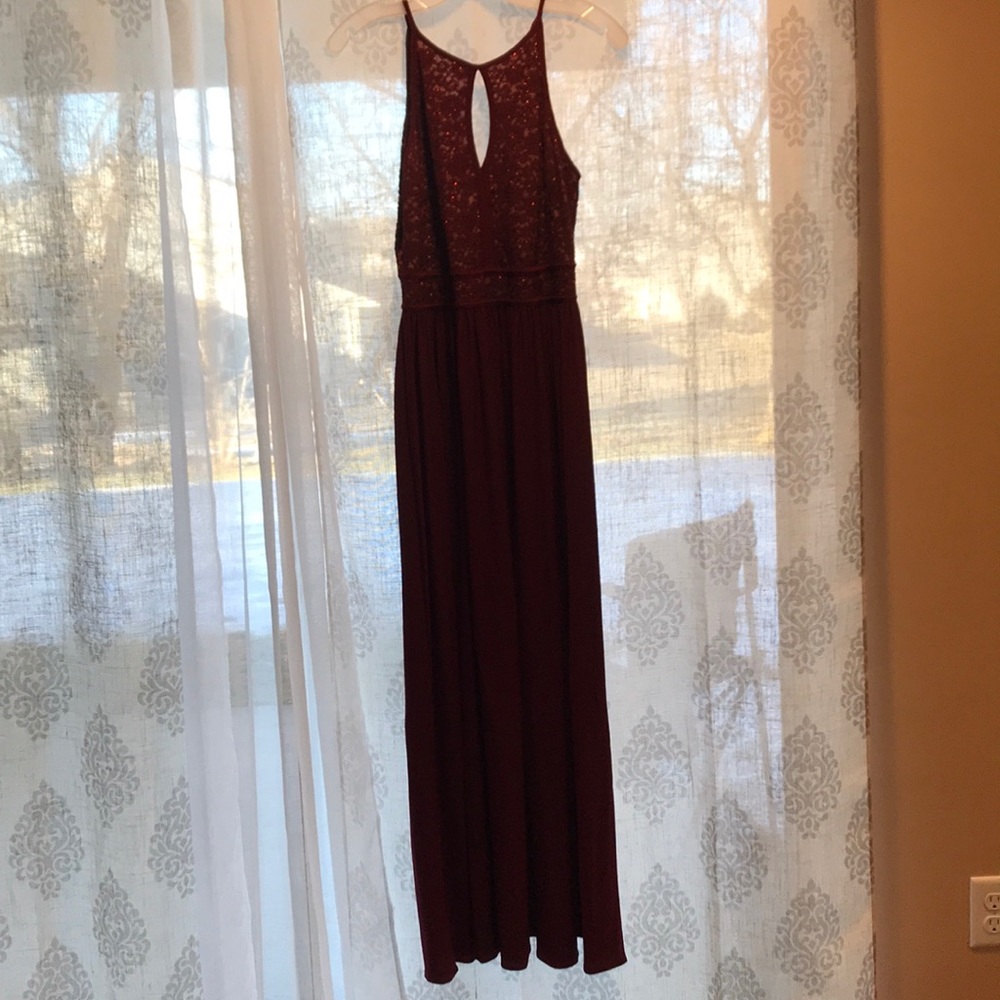 Burgundy Prom Dress Size 8